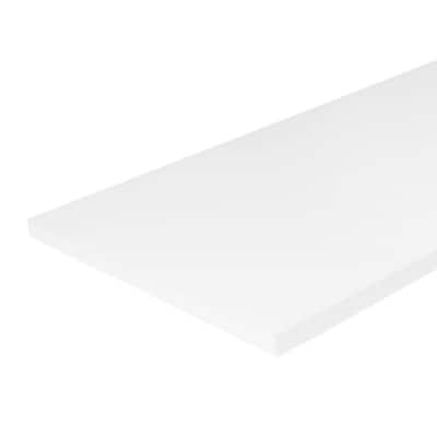 12 in. W x 72 in. D, White, Laminate Decorative Wall Shelf