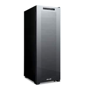 Shadow Series 62 Bottle Digital Wine Cooler Fridge Cellar Cooling Unit Refrigerator in Black with Mirrored Glass