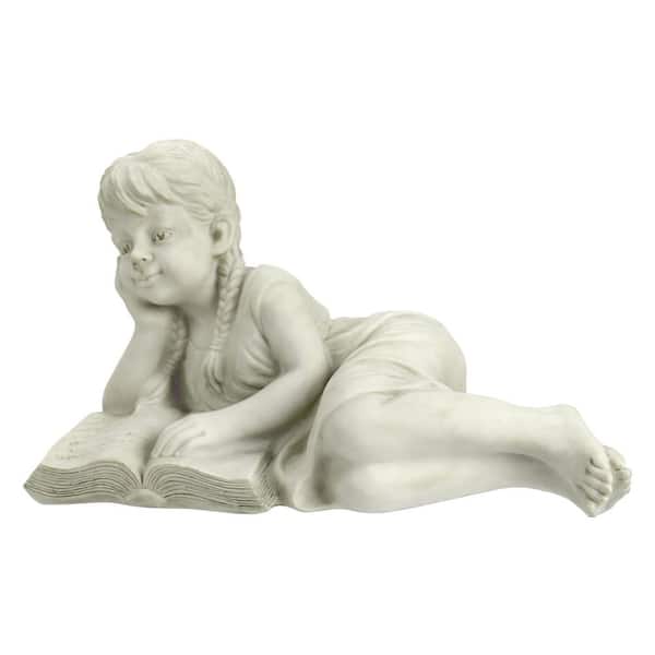 Design Toscano 9.5 in. H Reading Rebecca Garden Scholar Statue