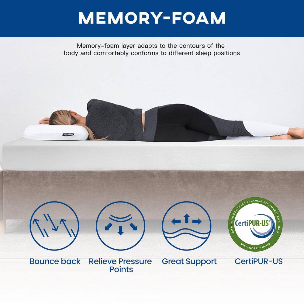 FDW 6 inch King Mattress Gel Memory Foam Mattress for Cool Sleep & Pressure Relief/Medium Firm Mattresses CertiPUR-US Certified/Bed-in-a-Box/Pressure