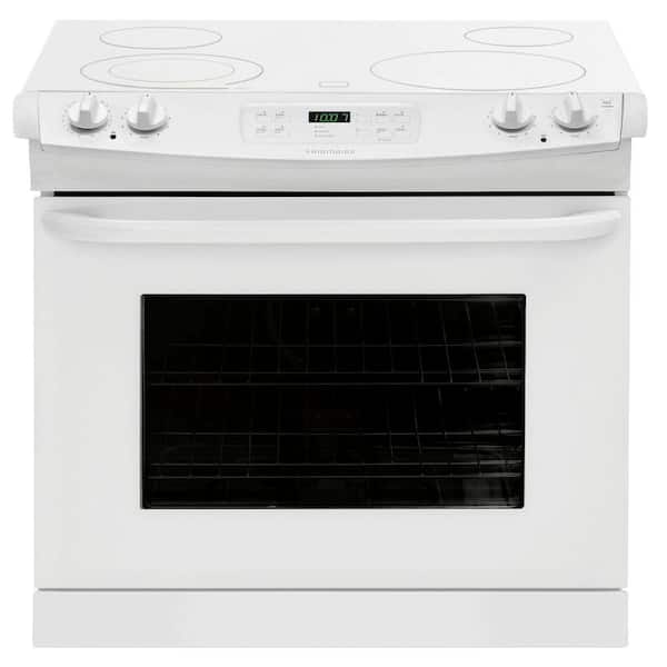 Frigidaire 30 in. 4.6 cu. ft. Drop-In Electric Range with Self-Cleaning in White