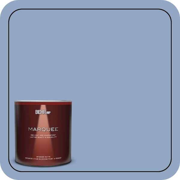 BEHR MARQUEE 1 qt. #PPU15-13 Blue Hydrangea One-Coat Hide Matte Interior Paint & Primer