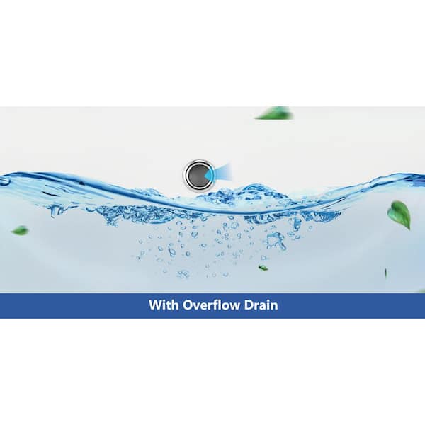 YASINU 20 in . Undermount Rectangular Bathroom Sink with