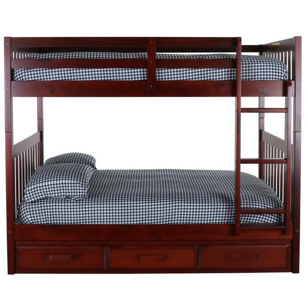 Office Furniture Rich Merlot Series, Forrester Twin Full Bunk Bed