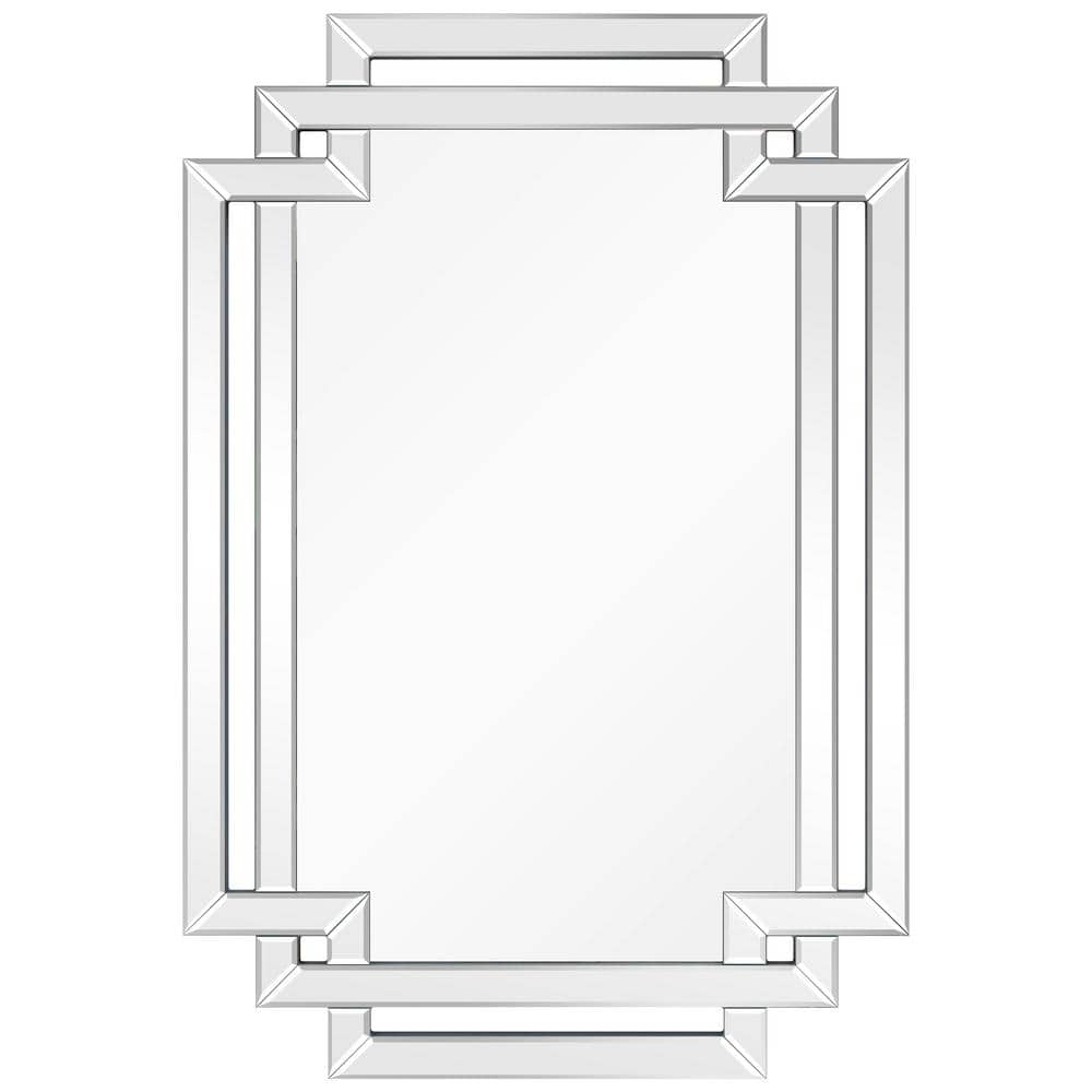 Empire Art 30" x 44" Silver Rectangular Vanity Mirror