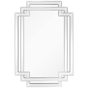 Crosspath Beveled Framed Wall Mirror