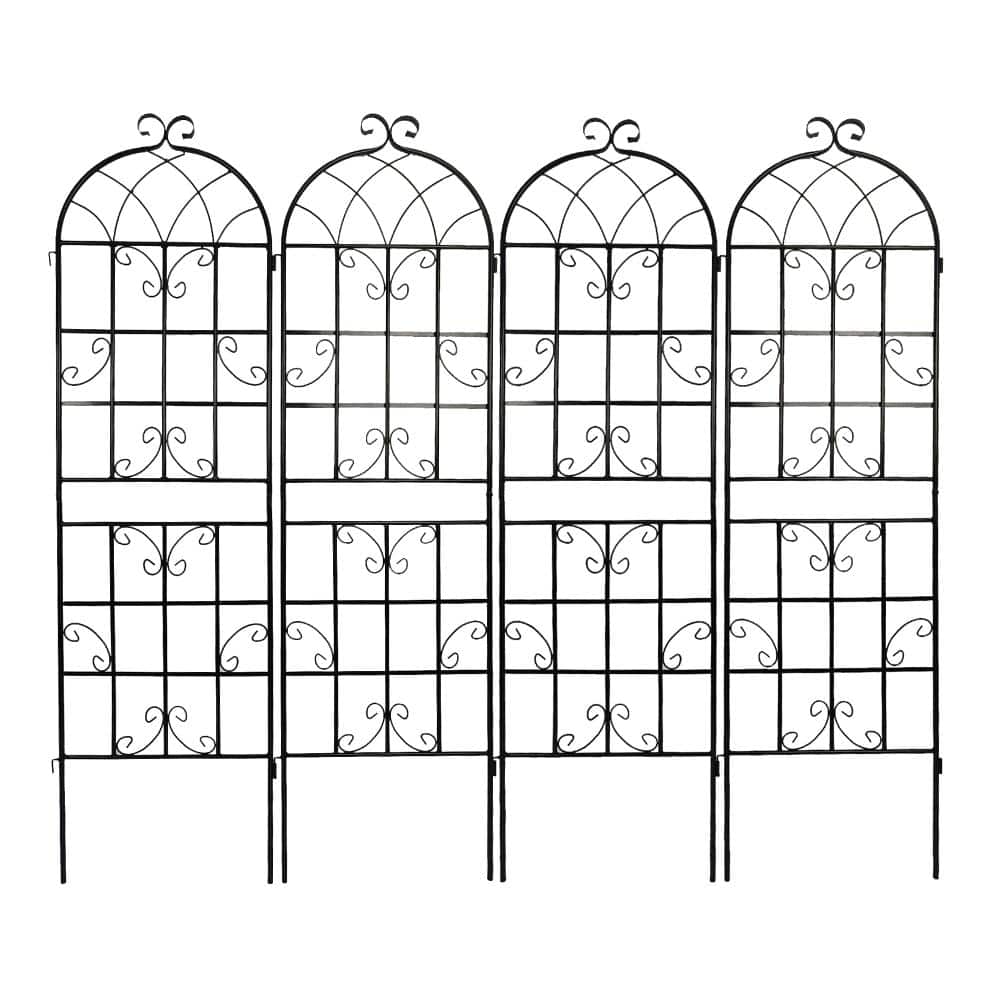 "4 Pack Metal Garden Trellis, 71"" x 19.7"" Rustproof Trellis for Climbing Plants, Black" price history on PriceWatchPro