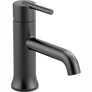 Trinsic Single Hole Single-Handle Bathroom Faucet in Matte Black