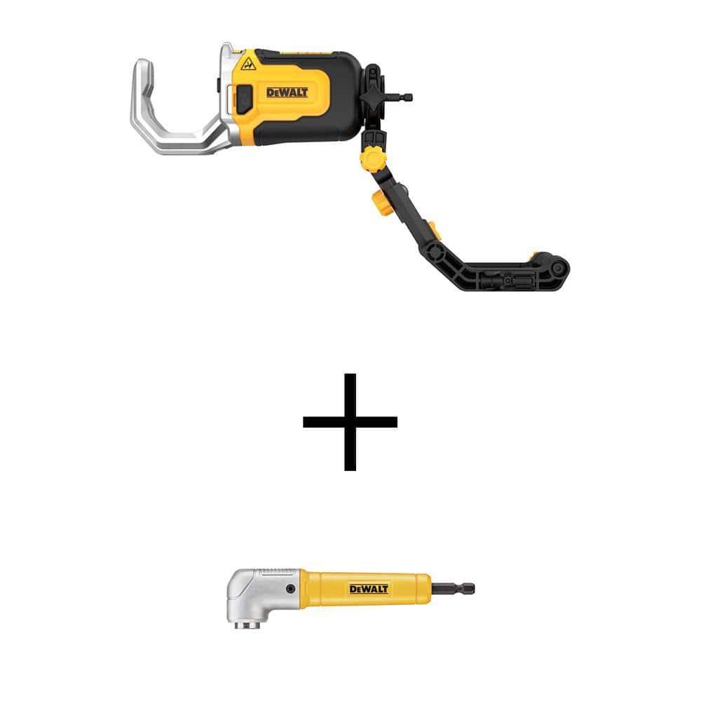 DEWALT Impact Connect PVC/PEX Pipe Cutter Attachment and MAXFIT Right Angle Attachment