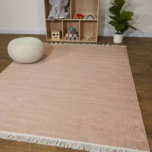 Serena Pink 5 ft. x 7 ft. Geometric Area Rug