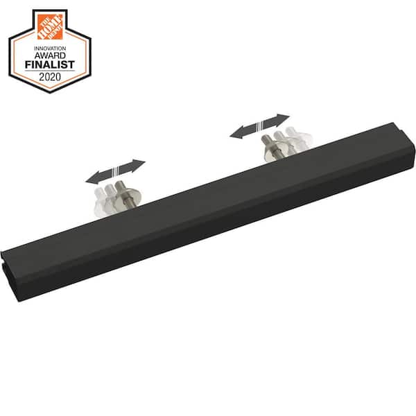 Liberty Tapered Edge Adjusta-Pull  2 to 8-13/16 in. (51 to 224 mm) Matte Black Adjustable Cabinet Drawer Pull