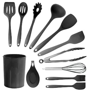 Black Silicone Cooking Utensils (Set of 12)