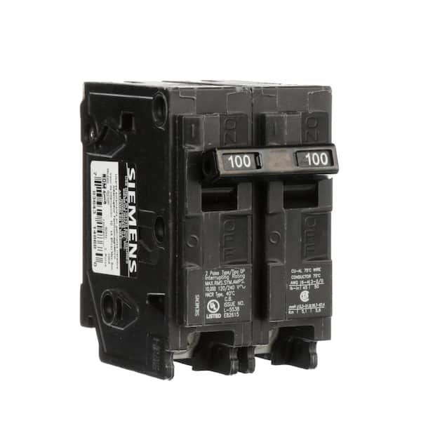 Siemens 100 Space Amp Double Pole Type QP Circuit Breaker Q2100P