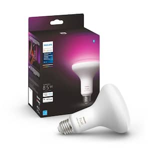 85-Watt Equivalent BR30 Smart LED Color Changing Light Bulb with Bluetooth (2-Pack)