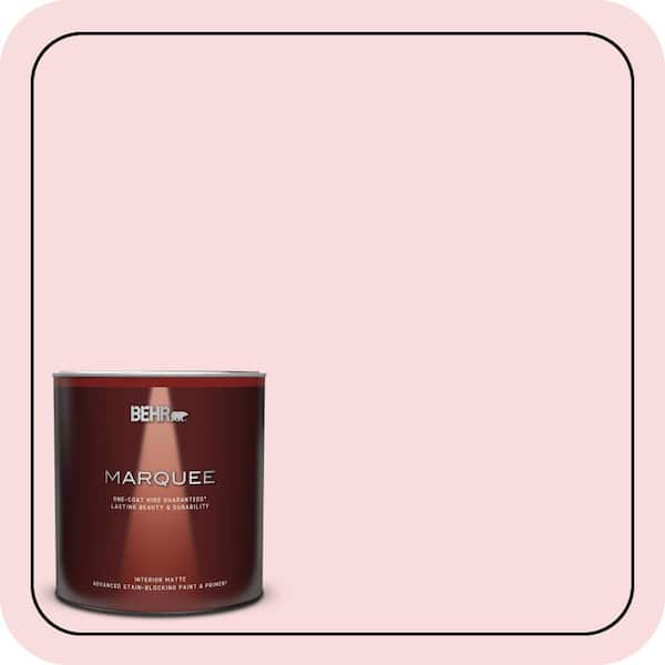 BEHR MARQUEE 1 qt. #130C-1 Powdered Blush Matte Interior Paint & Primer