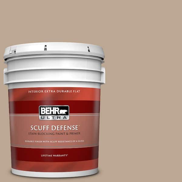 BEHR ULTRA 5 gal. #700D-4 Brown Teepee Extra Durable Flat Interior Paint & Primer