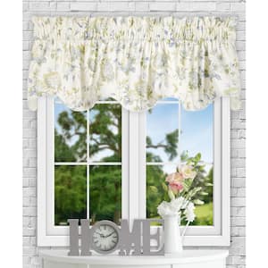 Abigail 17 in L Polyester/Cotton Lined Scallop Valance in Porcelain