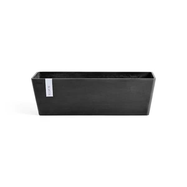 O ECOPOTS BY TPC Bruges 26 in. Dark Grey Premium Sustainable Composite Plastic Planter