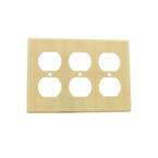 Ivory 3-Gang Duplex Outlet Wall Plate (1-Pack)