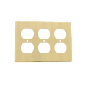 Ivory 3-Gang Duplex Outlet Wall Plate (1-Pack)