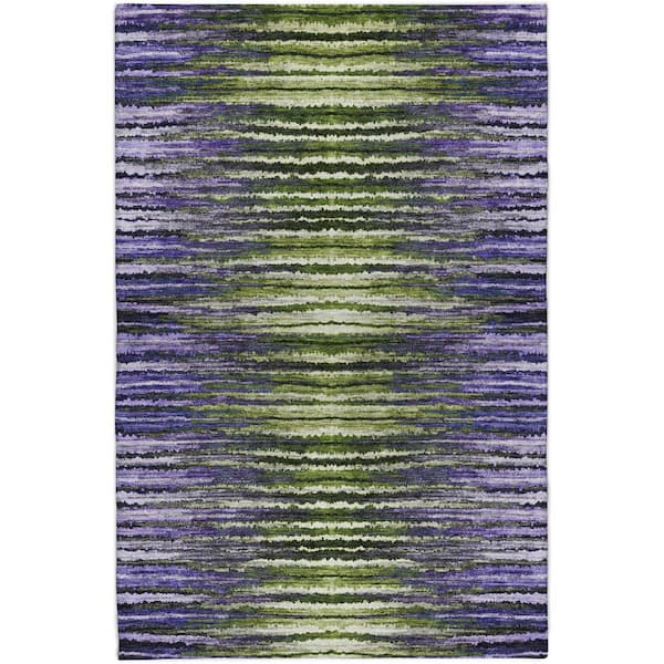 Dream Shag Premium Machine Washable Abstract ADS604 Purple 10 ft. x 14 ft. Area Rug