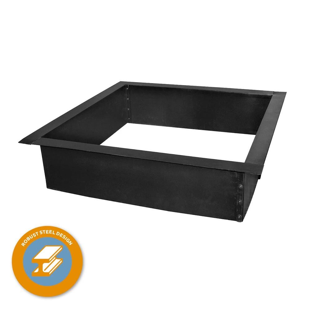 BLUE SKY OUTDOOR LIVING Heavy-Duty 36 in. x 10 in. Square Steel Wood Fire  Pit Ring with 2.7 mm Steel FF3636 - The Home Depot, image size:1000x1000