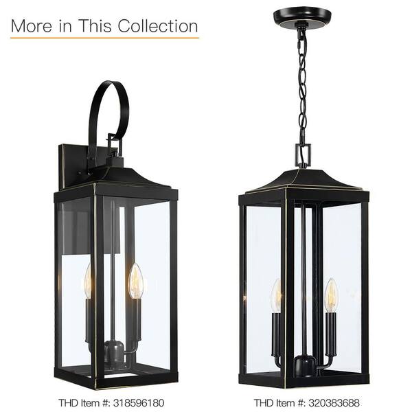 TRUE FINE Jefferson 20 in. H 2-Light Bronze Large Outdoor TRUE FINE Jefferson 20 in. H 2-Light Bronze Large Outdoor