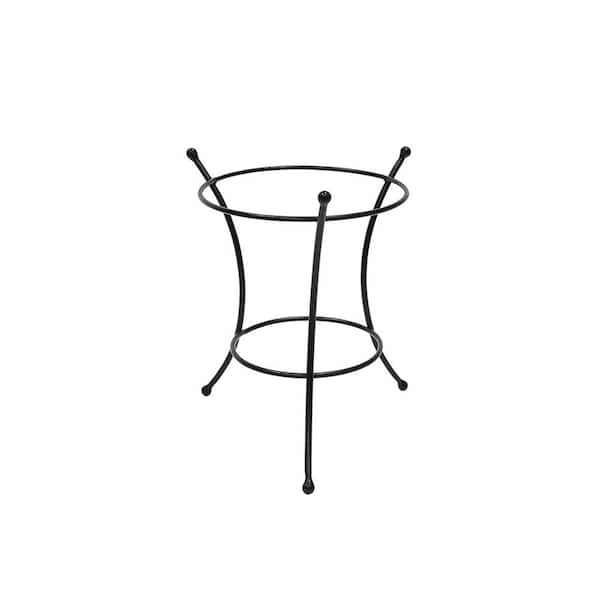 Multi-Use Stand for Planter, Birdbath, Gazing Ball, 14 in. Tall, Black Powder Coat Finish
