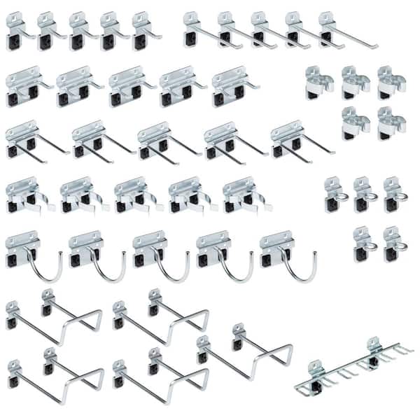 7.5 in. H x 9 in. W Assorted Pegboard Hooks in Zinc Plated Steel (46-Pack)