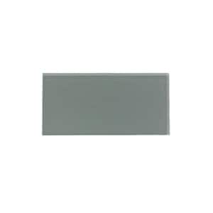 6 in. x 3 in. Glass Decorative Wall TileSteel (8-Pack)