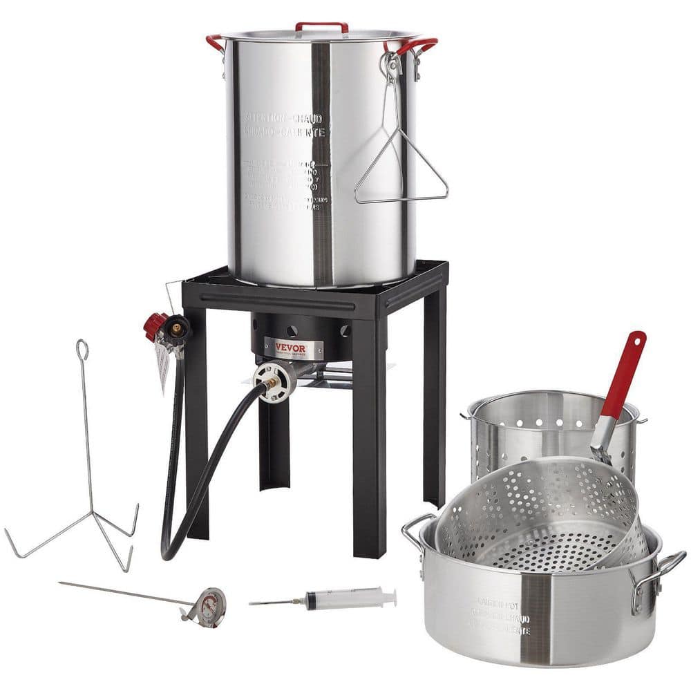 30 qt. Outdoor Turkey Deep Fryer Set Seafood Boiler Kit, Fish Fryer with Crawfish Boil Pot Basket 54000 BTU Gas Burner price history on PriceWatchPro