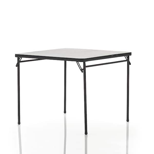 Cosco 34 in. Black Square Metal Top Folding Card Table (2-Pack)