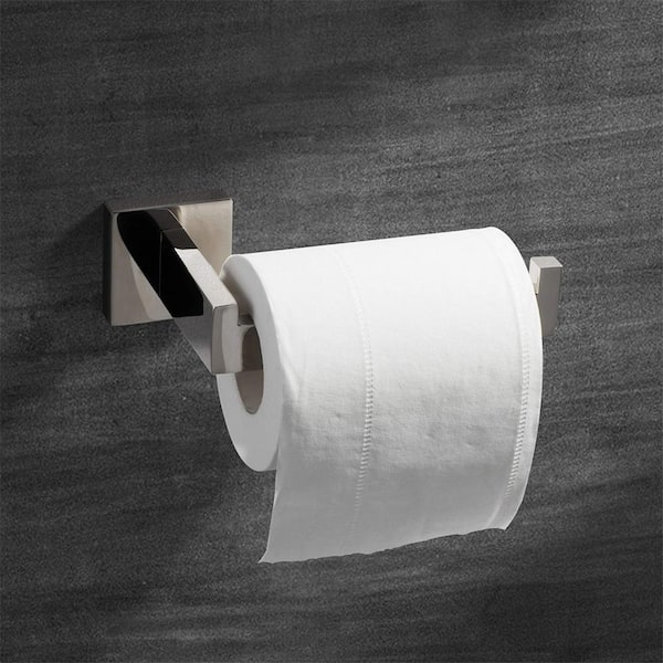 Self Adhesive Toilet Paper Holder with Shelf - Paper Towel Holder Wall Mount Bathroom Washroom Toilet Roll Holder Crystal Acrylic Medium Toilet