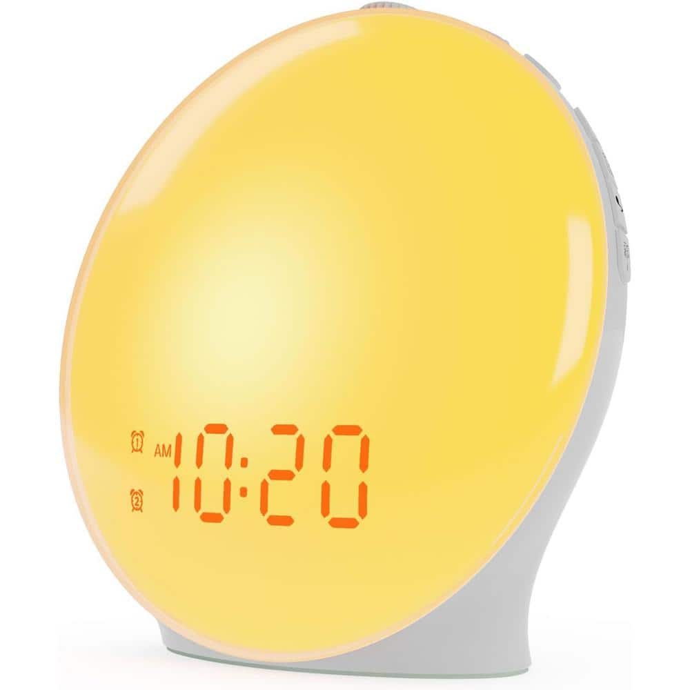 Wake Up Light Sunrise Alarm Clock for Kids and Heavy Sleepers w/ Dual Alarm