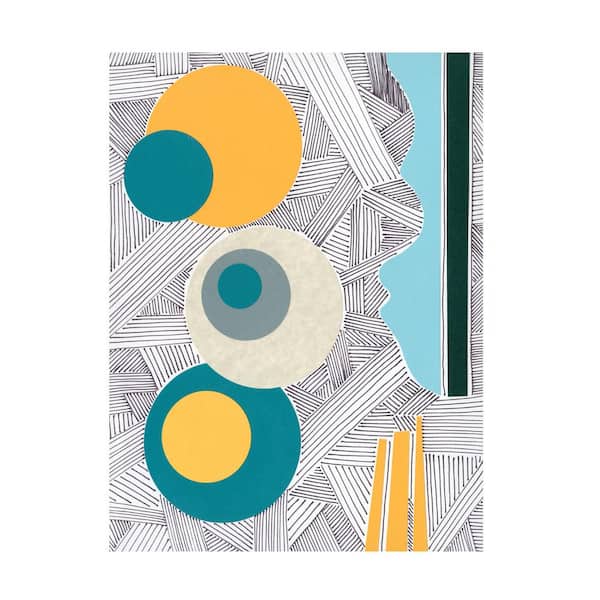 Trademark Fine Art "Lines and Shapes I" by Regina Moore Hidden Frame Art Print 24 in. x 18 in.
