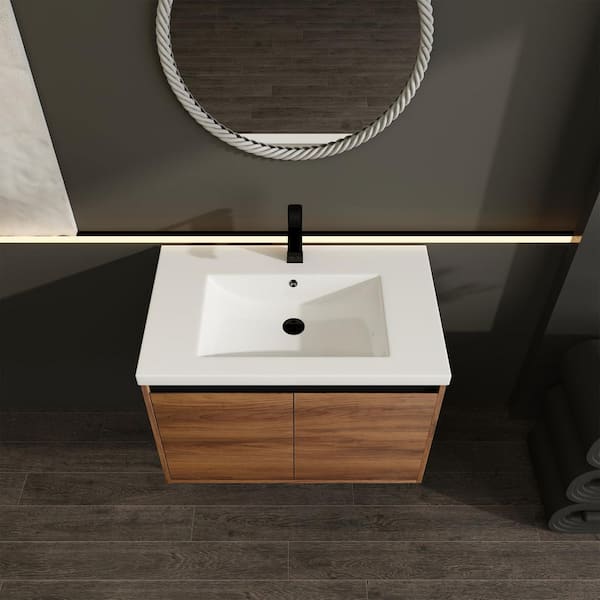 FUNKOL 18.11 in. W x 29.53 in. D x 20.47 in. H 1-Sink Wall Mounted