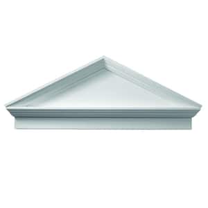 54 in. x 22 in. x 3-1/8 in. Polyurethane Combination Peaked Pediment with Bottom Trim