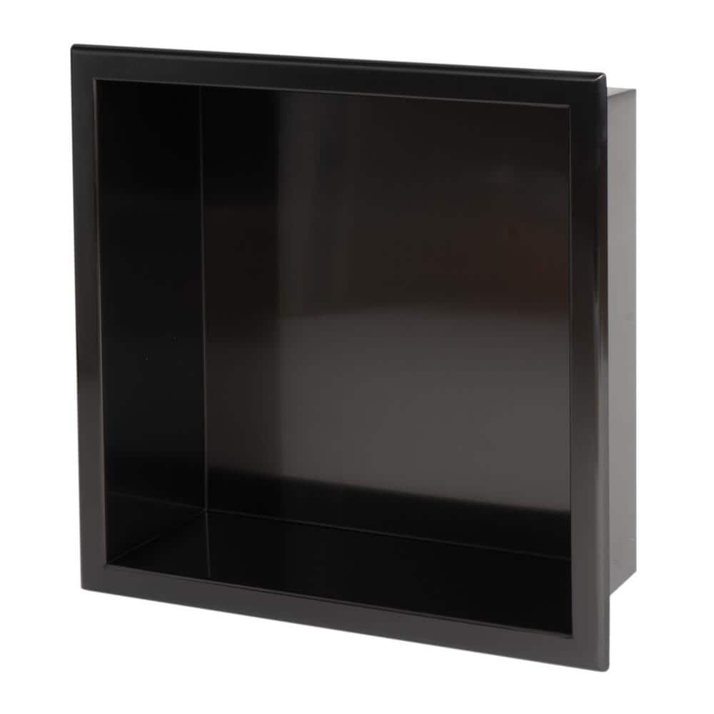 Brushed Black Stainless Steel Wall Mount Shower Niche