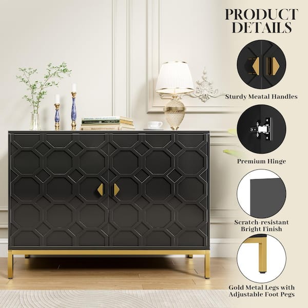 Clihome 15.75-in W x 26.25-in H Mdf Black Freestanding Utility Storage Cabinet