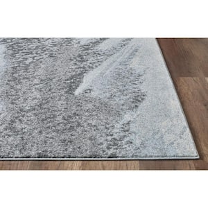 Illusions Blue/Grey Mist 8 ft. x 10 ft. Abstract Area Rug