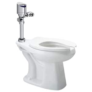 One Floor Mounted Elongated ADA Height Toilet System w/Top Mount 1.1 GPF Battery Powered Sensor Flush Valve in White
