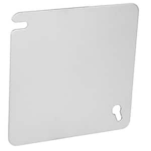 4 in. W Steel Metallic Flat Blank Square Cover (50-Pack)