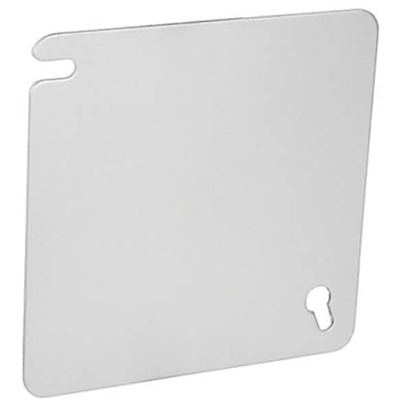 4 in. W Steel Metallic Flat Blank Square Cover (50-Pack)