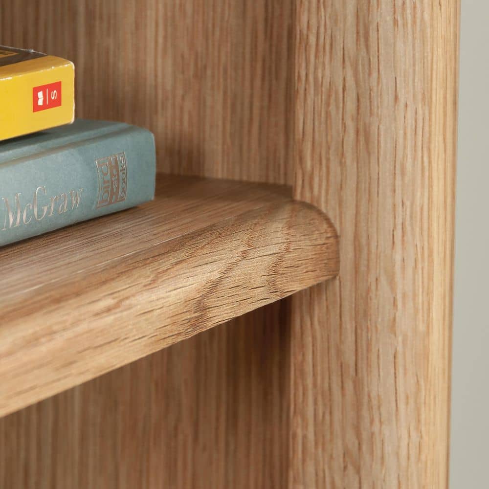 Dover Edge Timber Oak Cubby Storage Bookcase with Adjustable Shelves
