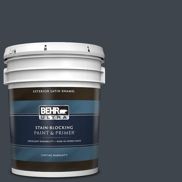 BEHR ULTRA 5 gal. #740F-7 Night Shade Satin Enamel Exterior Paint & Primer