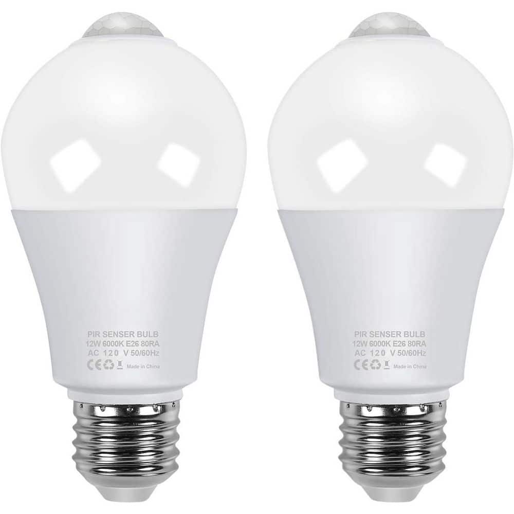 12-Volt 1000 Lumen E26 Motion Sensor Dusk to Dawn Security Light Bulb Cold White for Indoor Outdoor Use 2 Pack price history on PriceWatchPro