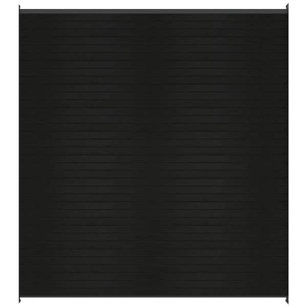 NewTechWood UltraEasy Fencing 6 ft. H x 6 ft. W Indian Ebony Wood Plastic Composite Horizontal Fence Section with Gray Frame