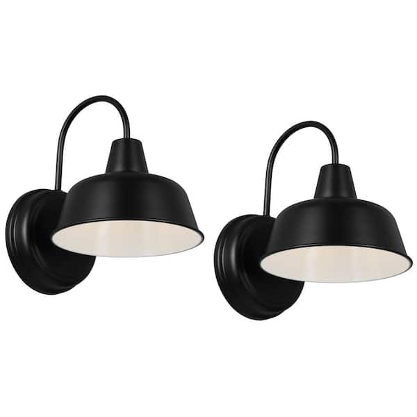 Design House Mason 2-Pack 1-Light Matte Black Outdoor Wall Light Sconce