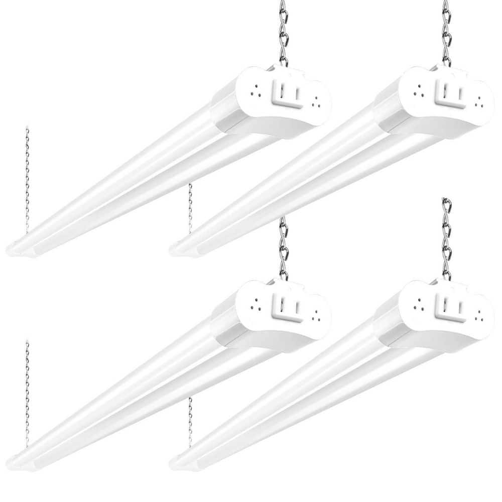 4 ft. 150-Watt White LED Shop Light (4-Pack), 5000K Utility Shop Lights, 4400 Lumens, Hanging or Flush Mount price history on PriceWatchPro