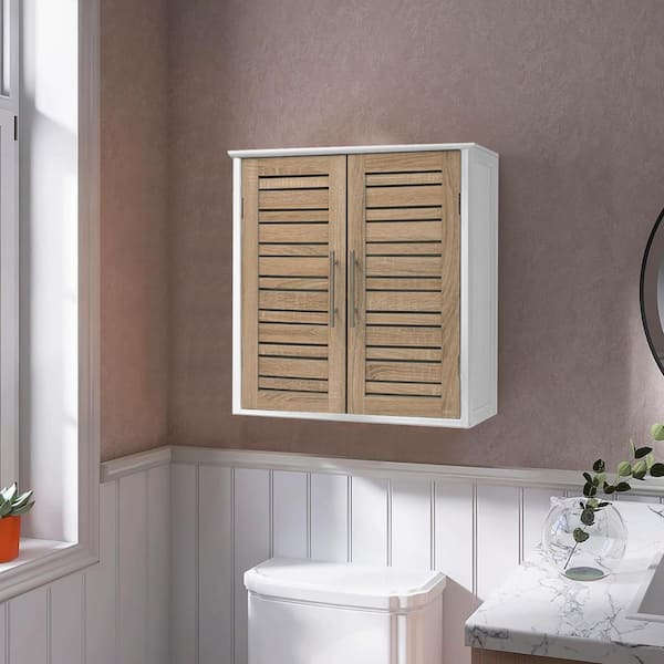 Stockholm 20.5 in. W Wall Mount Bath Wall Cabinet in Oak